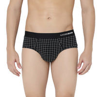 Underjeans Dark Grey Check Ultrasoft Brief