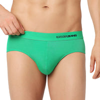 Underjeans Pack Of 2 Cotton Blend Solid Mid-Rise Briefs