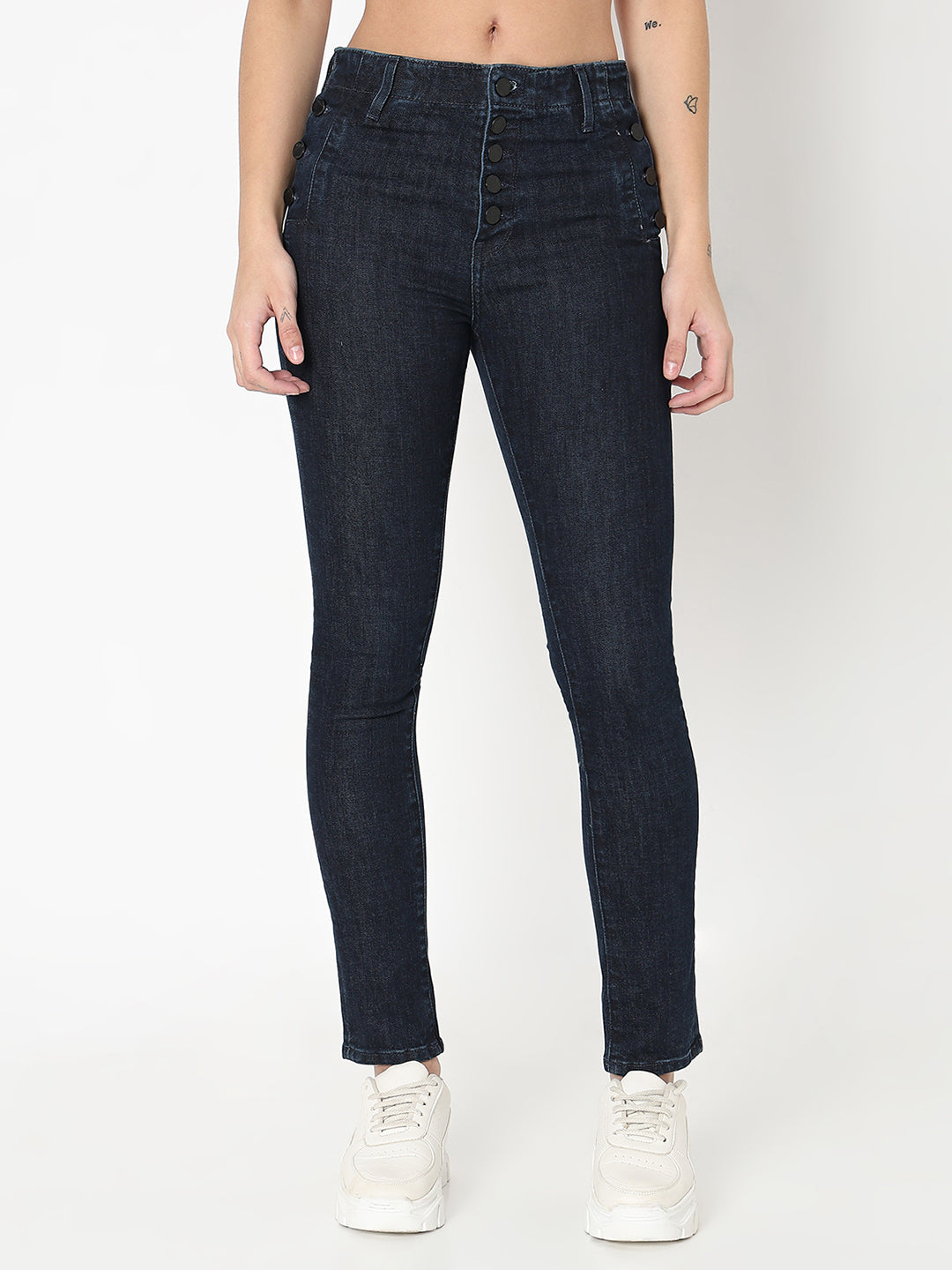 Spykar Women Skinny Fit Mid Rise Jeans