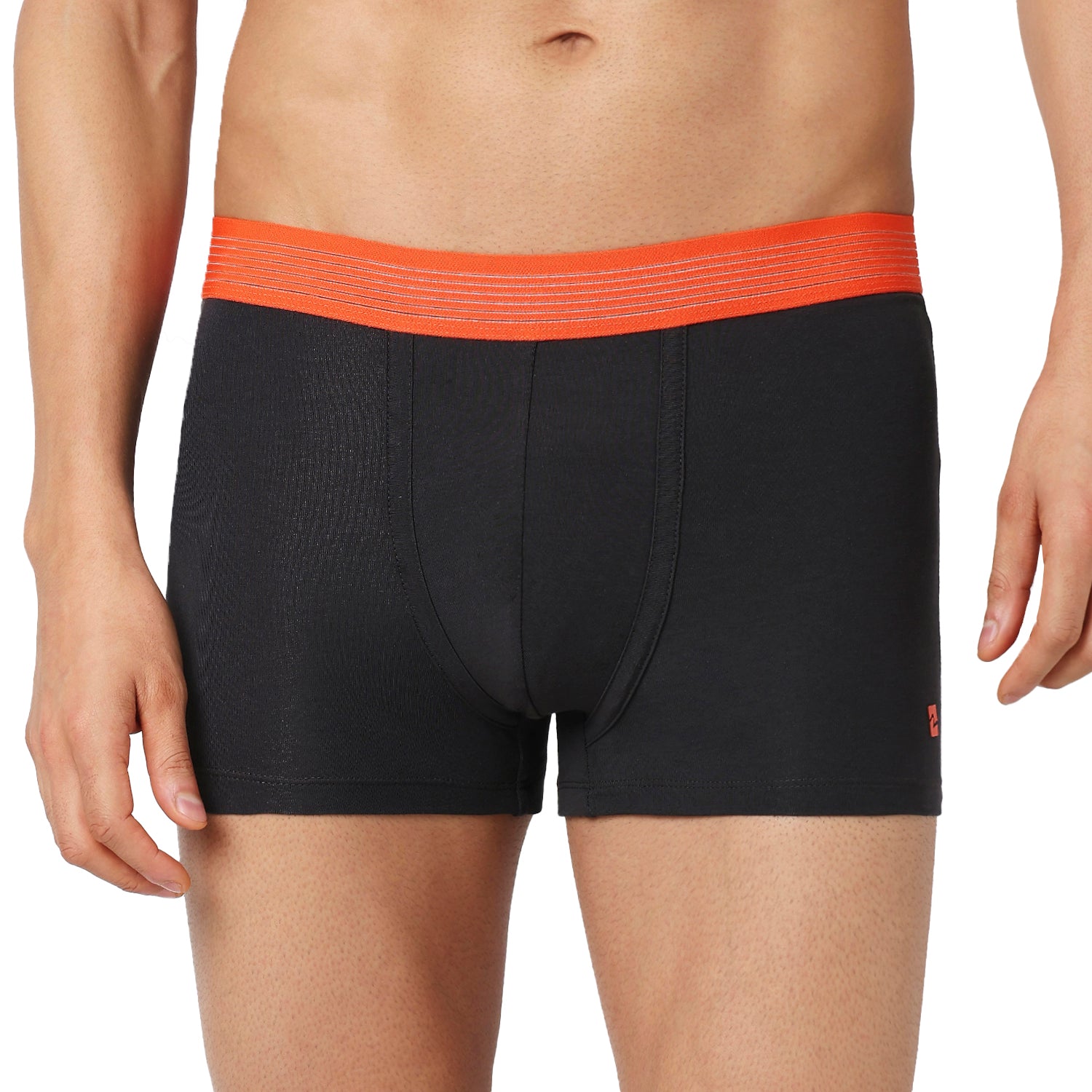 Underjeans Pack Of 2 Cotton Blend Solid Mid-Rise Trunks