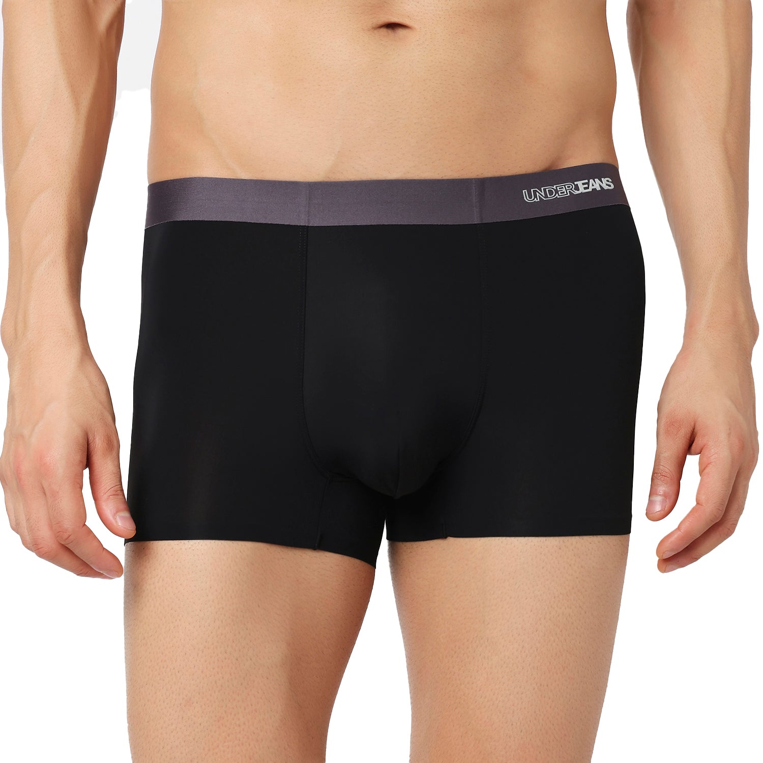 Underjeans Black Nylon Blend Trunk