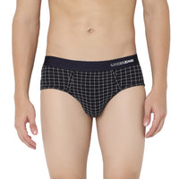Underjeans Navy Check Ultrasoft Brief