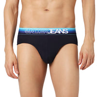 Underjeans Pack Of 2 Cotton Blend Solid Mid-Rise Briefs