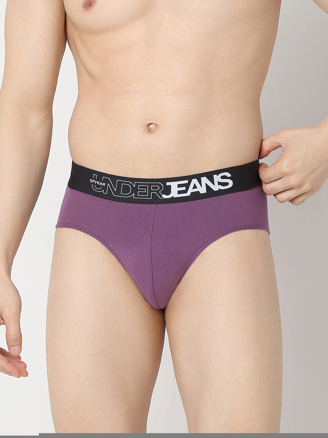 Underjeans by Spykar Men Yellow & Purple Brief