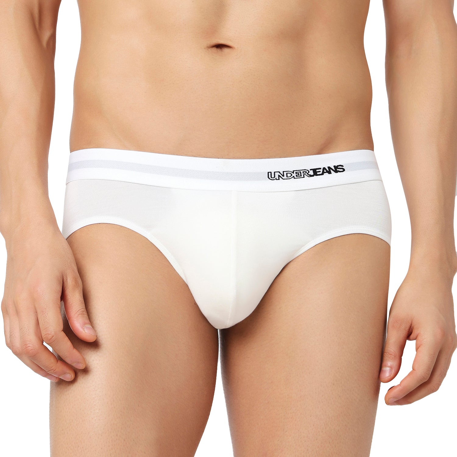 Underjeans Pack Of 2 Modal Blend Solid Mid-Rise Briefs