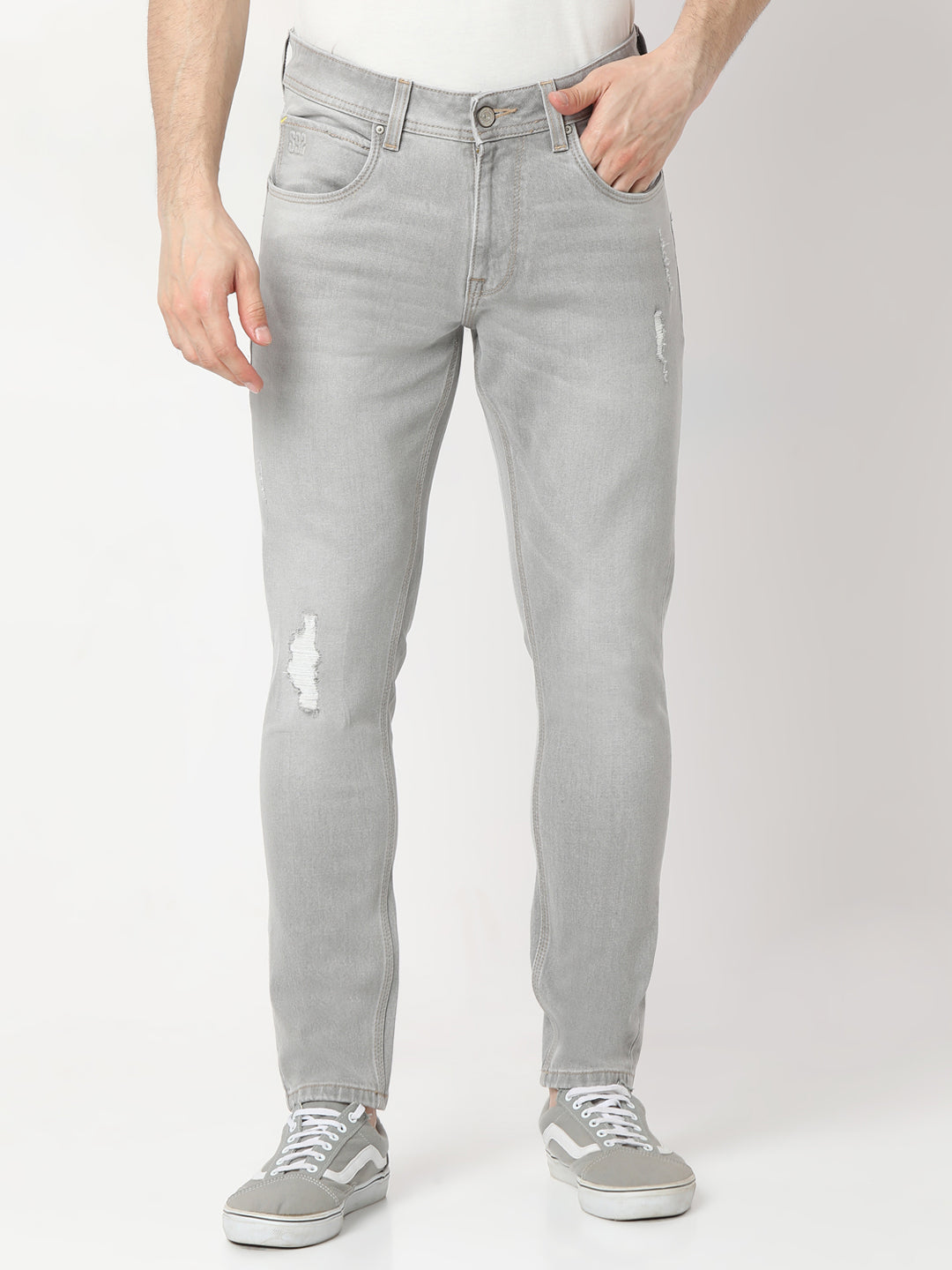 Spykar Slim Fit Mid Rise Jeans For Men