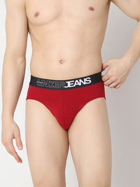 Underjeans Maroon & Dark Grey Brief
