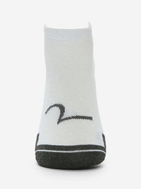Pack Of 2 Black White Solid Mens Ankle Length Socks