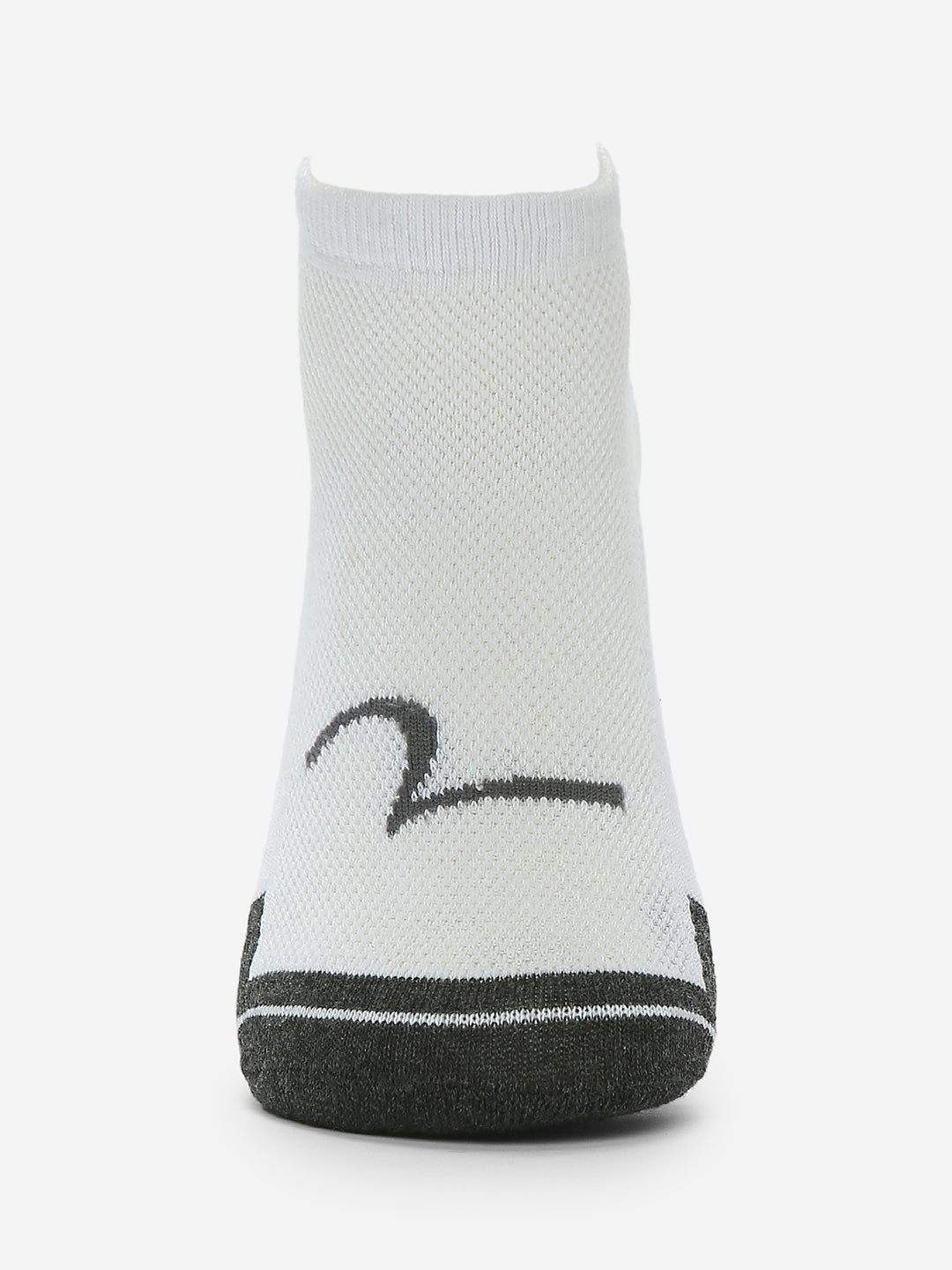 Pack Of 2 Black White Solid Mens Ankle Length Socks