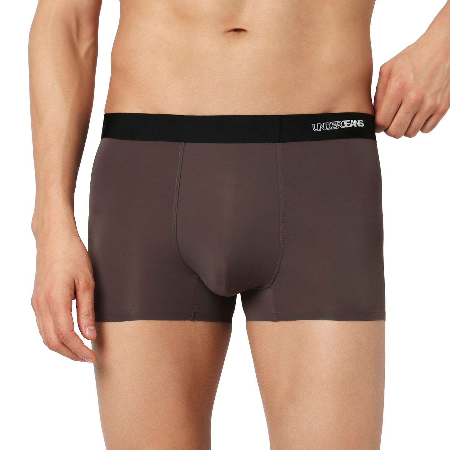Underjeans Grey Nylon Blend Trunk