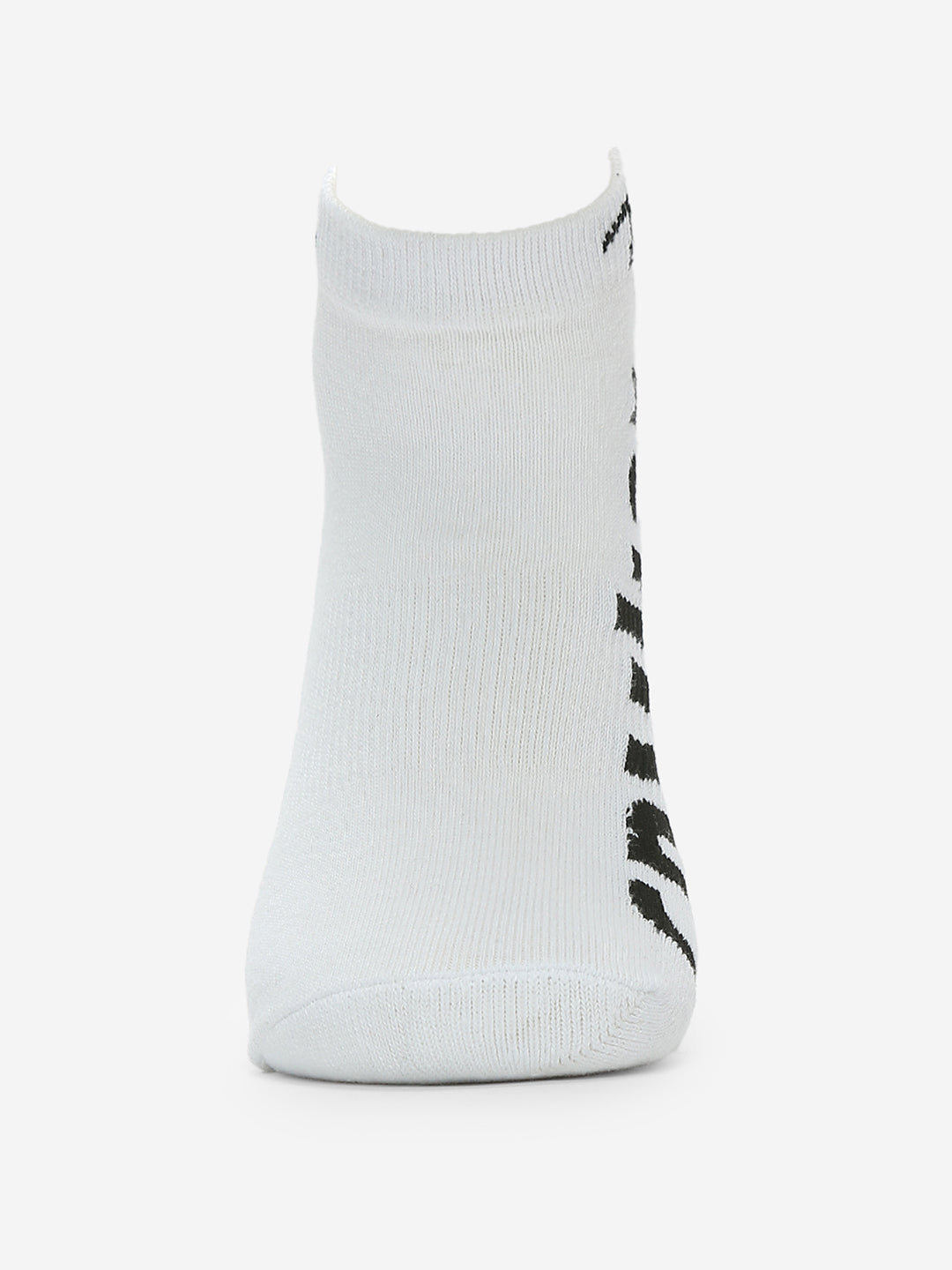 Pack Of 2 White Black Solid Mens Ankle Length Socks
