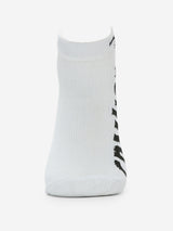 Pack Of 2 White Black Solid Mens Ankle Length Socks