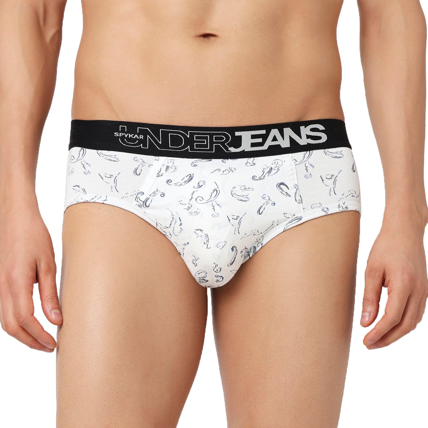 Underjeans Pack Of 2 Cotton Blend Print Mid-Rise Briefs