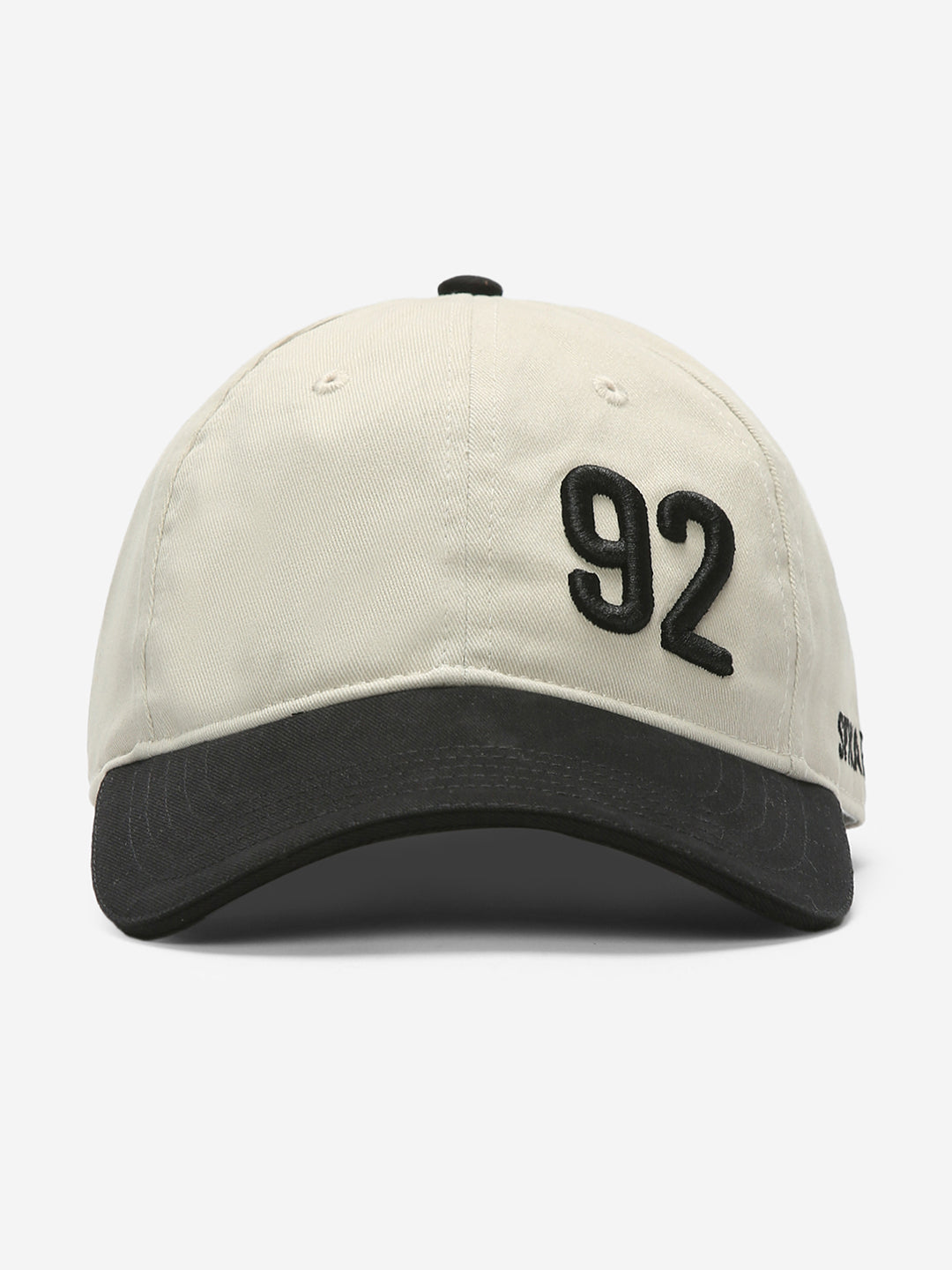 Men Beige Black Solid Cap