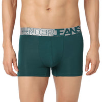 Underjeans Green Cotton Blend Trunk