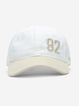 Men White Beige Solid Cap