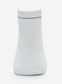 Pack Of 2 Antra White Solid Mens Ankle Length Socks