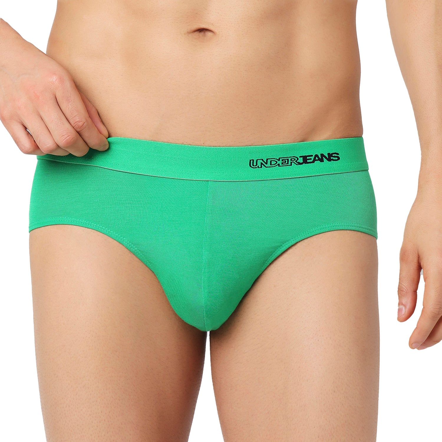 Underjeans Pack Of 2 Modal Blend Solid Mid-Rise Briefs