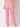 Women Trouser Tapered Leg Pink High Rise