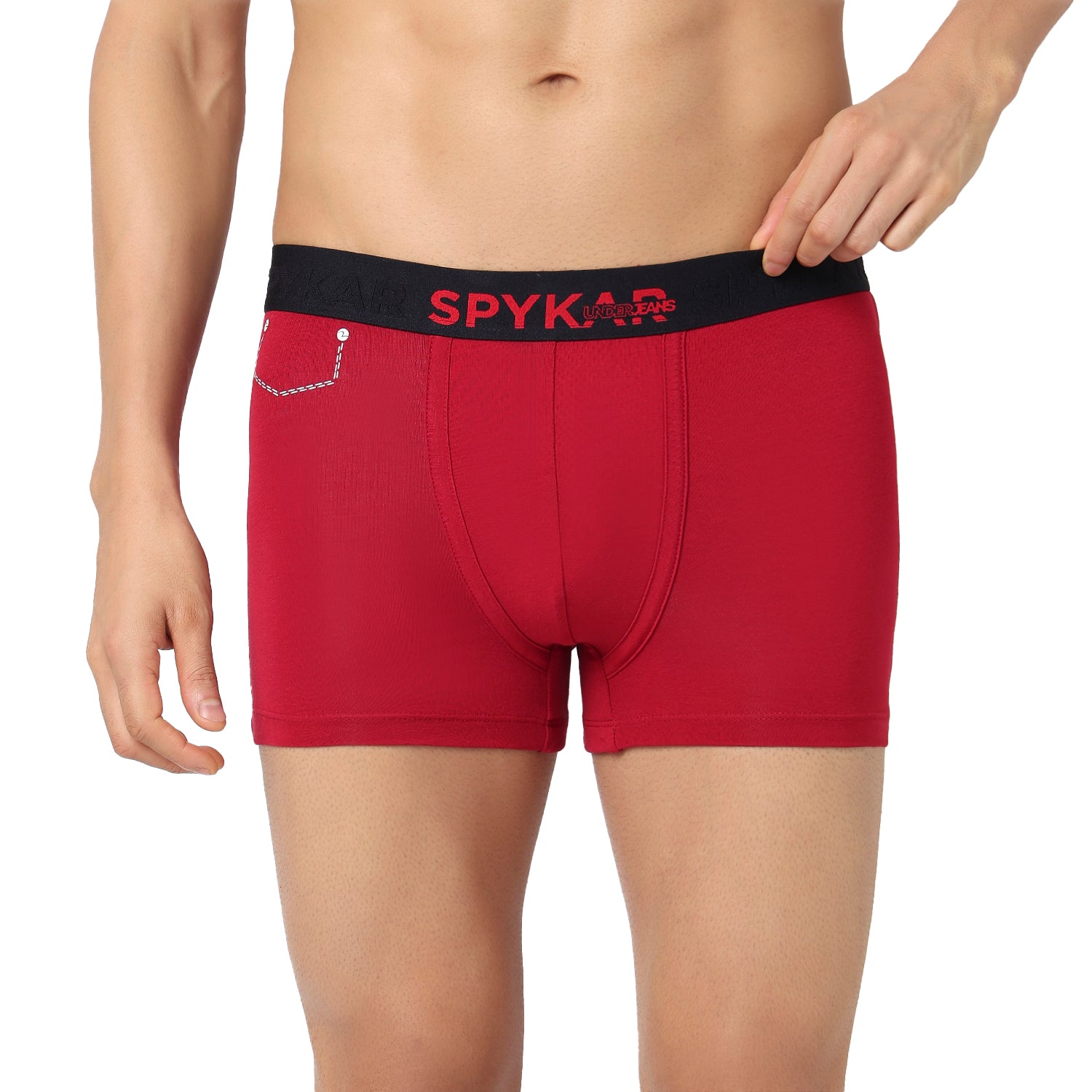 Underjeans Pack Of 3 Cotton Blend Solid Mid-Rise Trunks