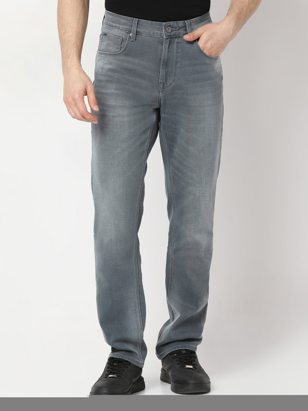 Spykar Regular Fit Mid Rise Jeans For Men