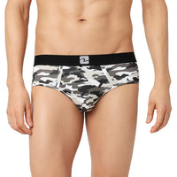 Underjeans Pack Of 2 Cotton Blend Print Mid-Rise Briefs