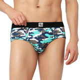 Underjeans Pack Of 2 Cotton Blend Print Mid-Rise Briefs