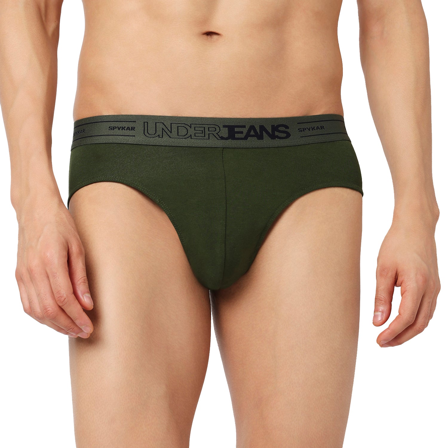 Underjeans Pack Of 3 Cotton Blend Solid Mid-Rise Briefs