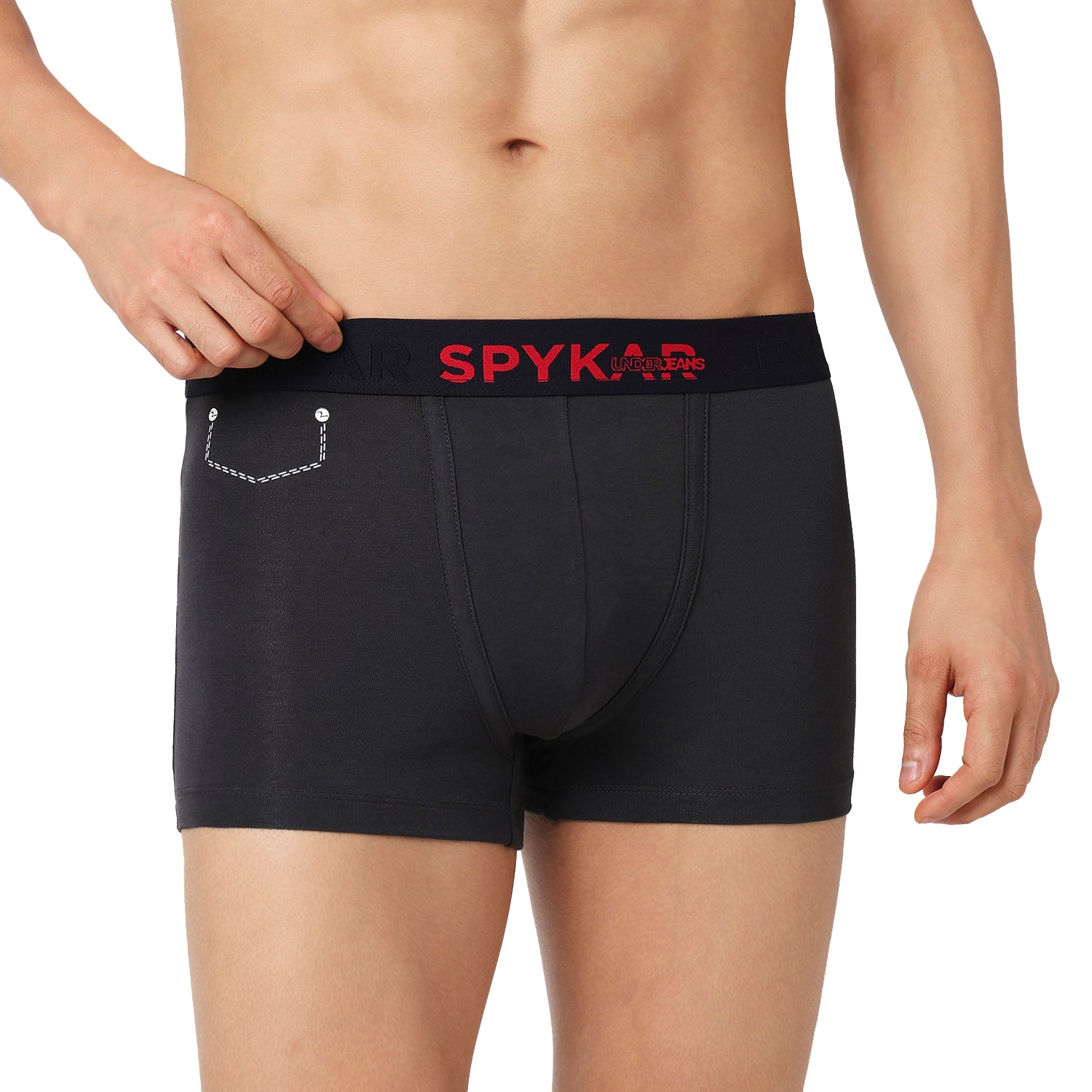 Underjeans Pack Of 3 Cotton Blend Solid Mid-Rise Trunks