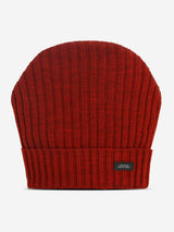Men Orange Merino Wool Knit Cap