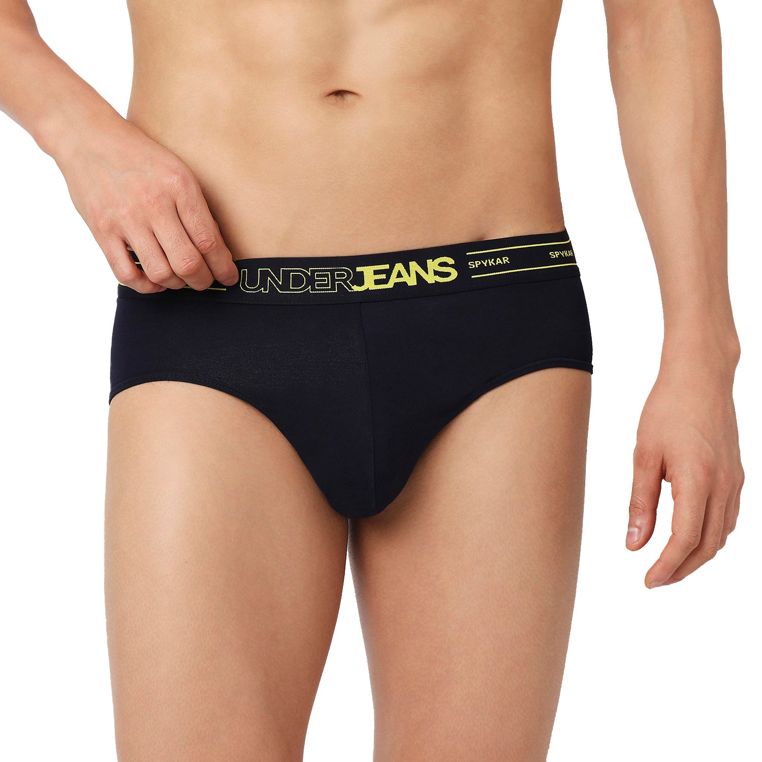 Underjeans Pack Of 3 Cotton Blend Solid Mid-Rise Briefs