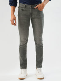 Men Kano Jeans Slim Fit Olive Green Low Rise