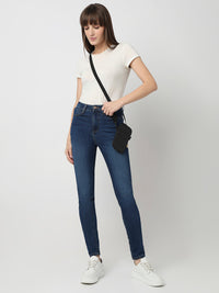 Women Alexa Jeans Super Skinny Fit Dark Blue High Rise
