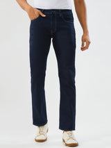Men Jeans Comfort Fit Raw Blue Mid Rise