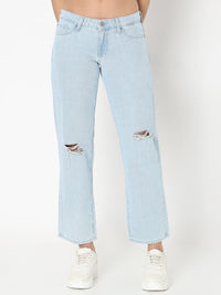 Spykar Women Cotton Straight Fit High Rise Jeans