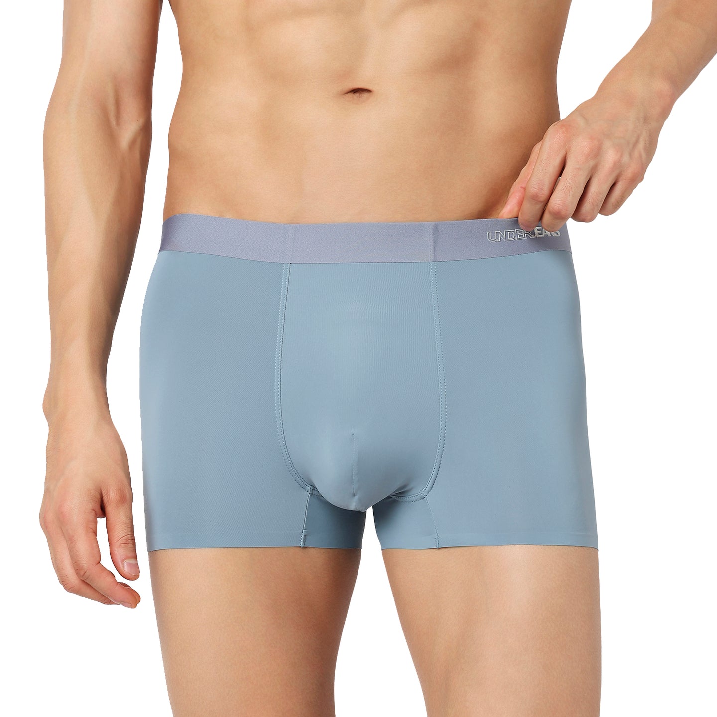 Underjeans Blue Nylon Blend Trunk