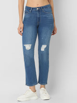 Women Emma Jeans Slim Fit Dark Blue Mid Rise
