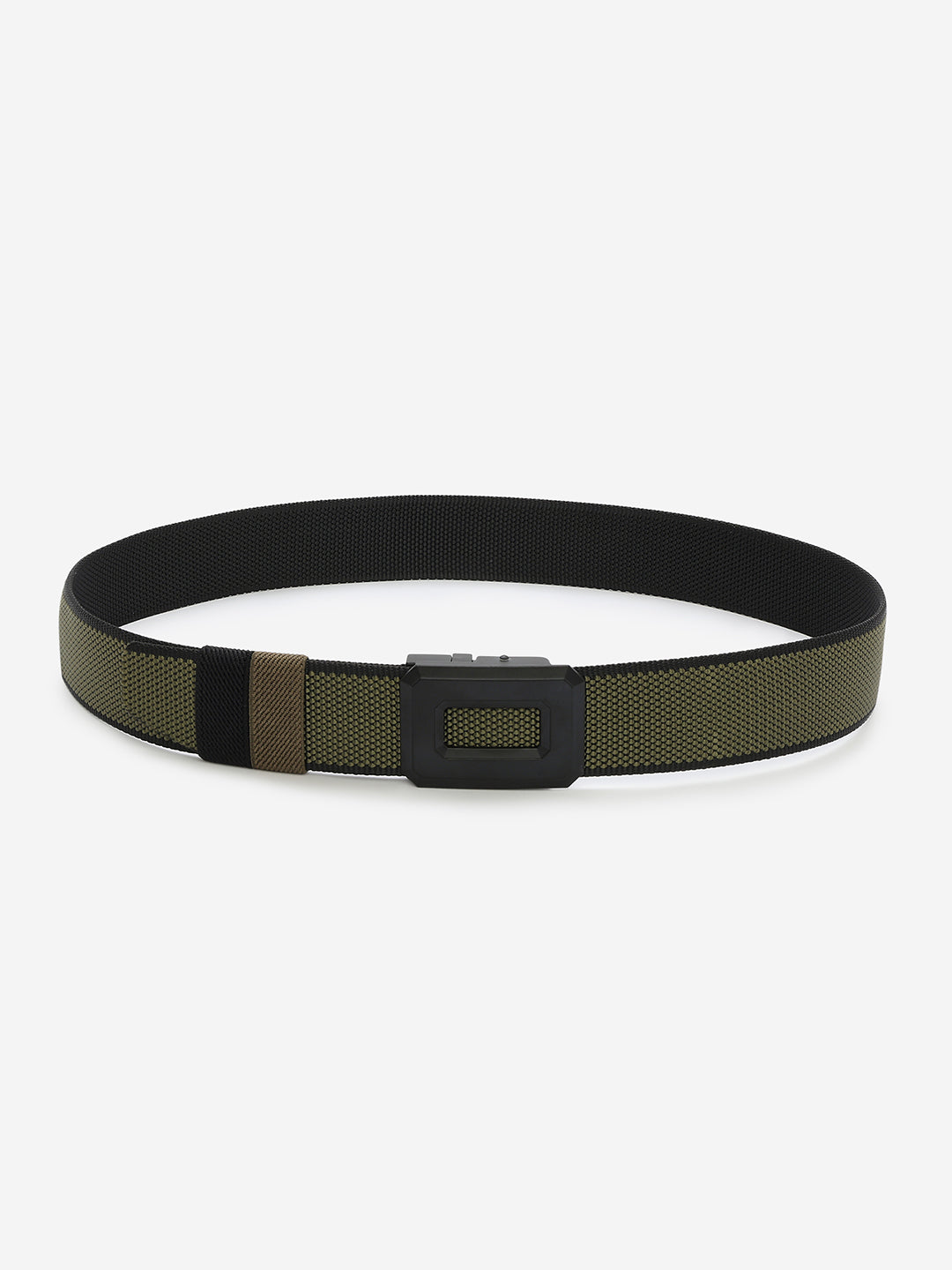 Olive/Black Leather Belt