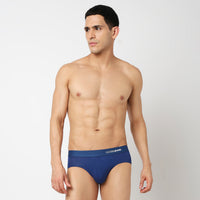 Underjeans Pack Of 2 Cotton Blend Solid Mid-Rise Briefs