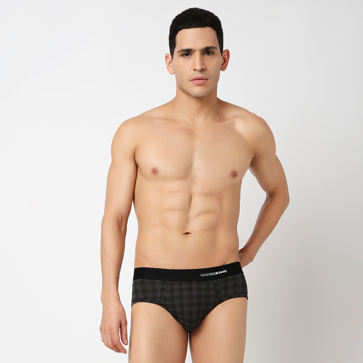 Underjeans Pack Of 3 Cotton Blend Mid-Rise Briefs