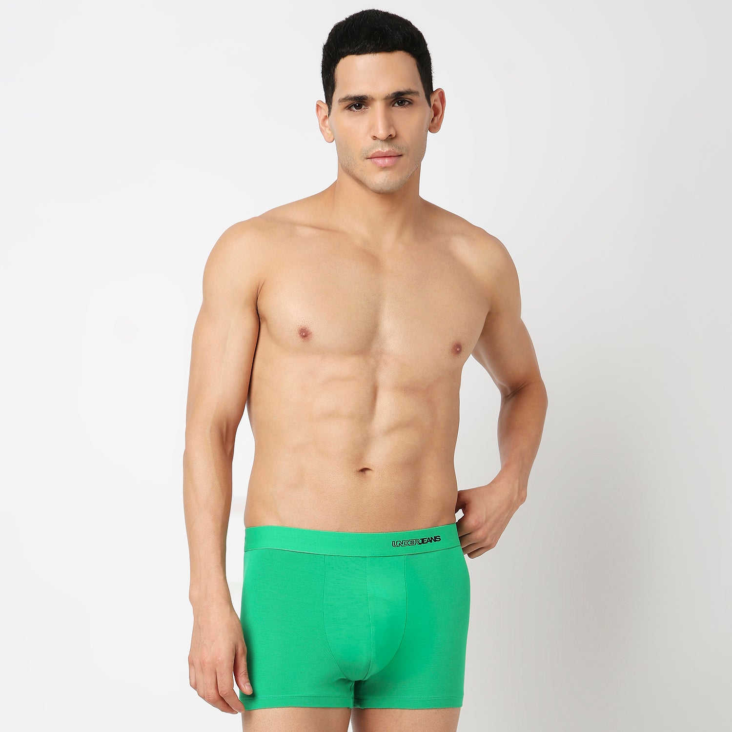 Underjeans Pack Of 3 Modal Blend Solid Mid-Rise Trunks