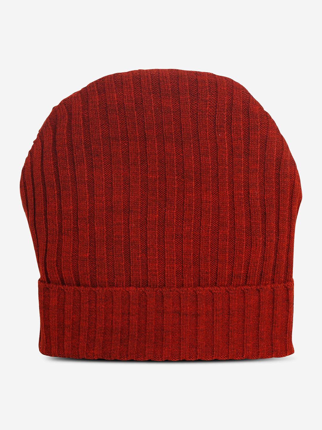 Men Orange Merino Wool Knit Cap