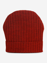 Men Orange Merino Wool Knit Cap
