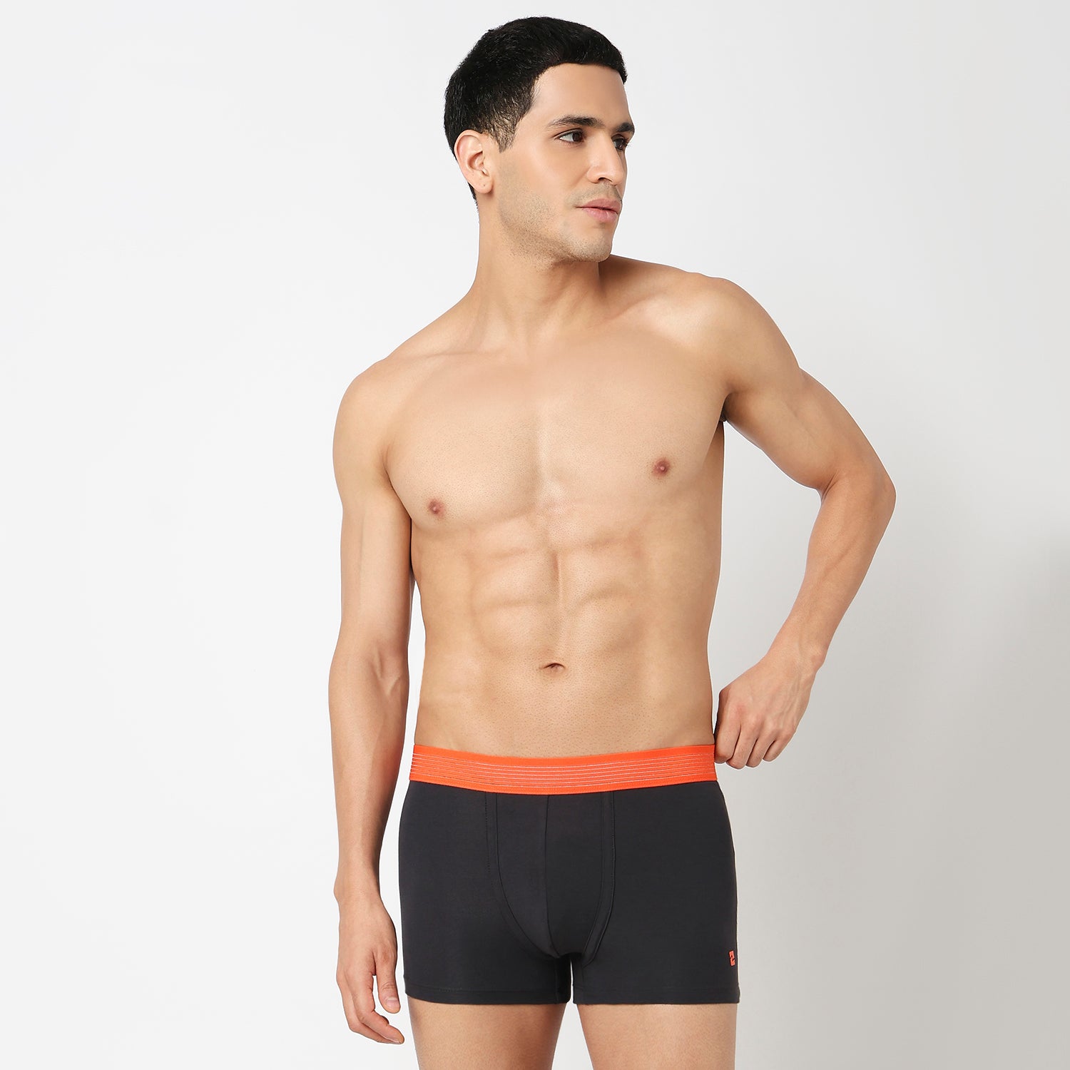 Underjeans Pack Of 2 Cotton Blend Solid Mid-Rise Trunks