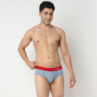 Underjeans Red Regular Fit Ultrasoft Brief