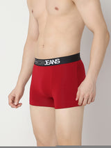 Underjeans Pack Of 2 Black & Maroon Trunk