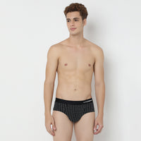 Underjeans Dark Grey Check Ultrasoft Brief