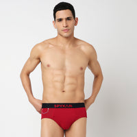 Underjeans Pack Of 2 Cotton Blend Solid Mid-Rise Briefs