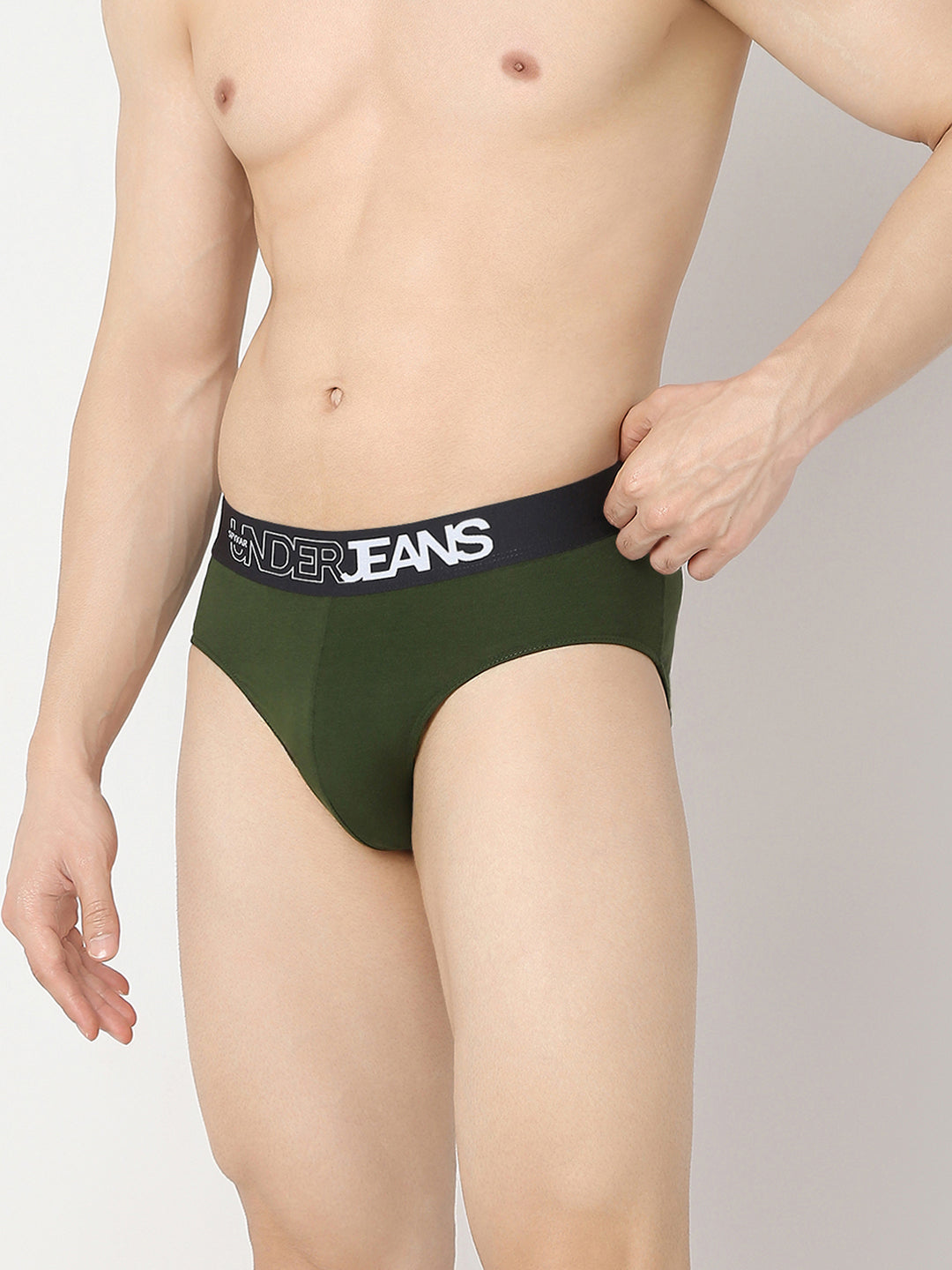 Underjeans by Spykar Men Olive & Black Brief