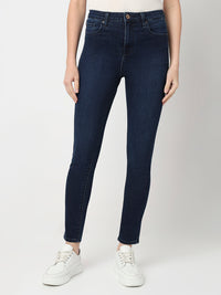 Women Alexa Jeans Super Skinny Fit Dark Blue High Rise